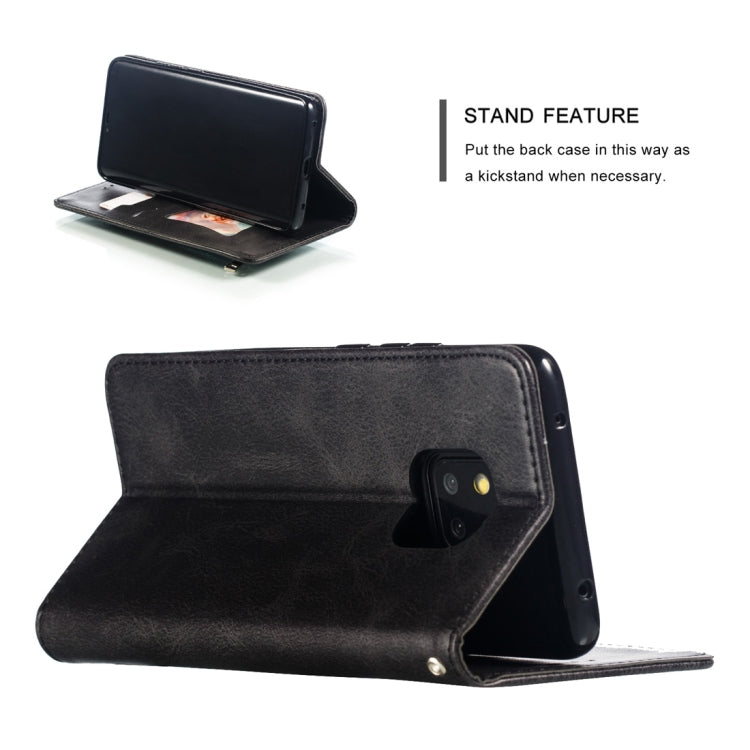 Calf Texture Zipper Magnetic Horizontal Flip Leather Case for Huawei Mate 20 Pro, with Wallet & Holder & Card Slots