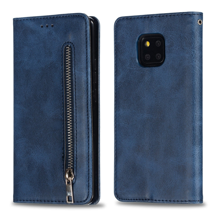 Calf Texture Zipper Magnetic Horizontal Flip Leather Case for Huawei Mate 20 Pro, with Wallet & Holder & Card Slots