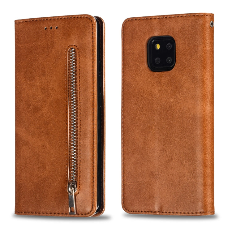 Calf Texture Zipper Magnetic Horizontal Flip Leather Case for Huawei Mate 20 Pro, with Wallet & Holder & Card Slots