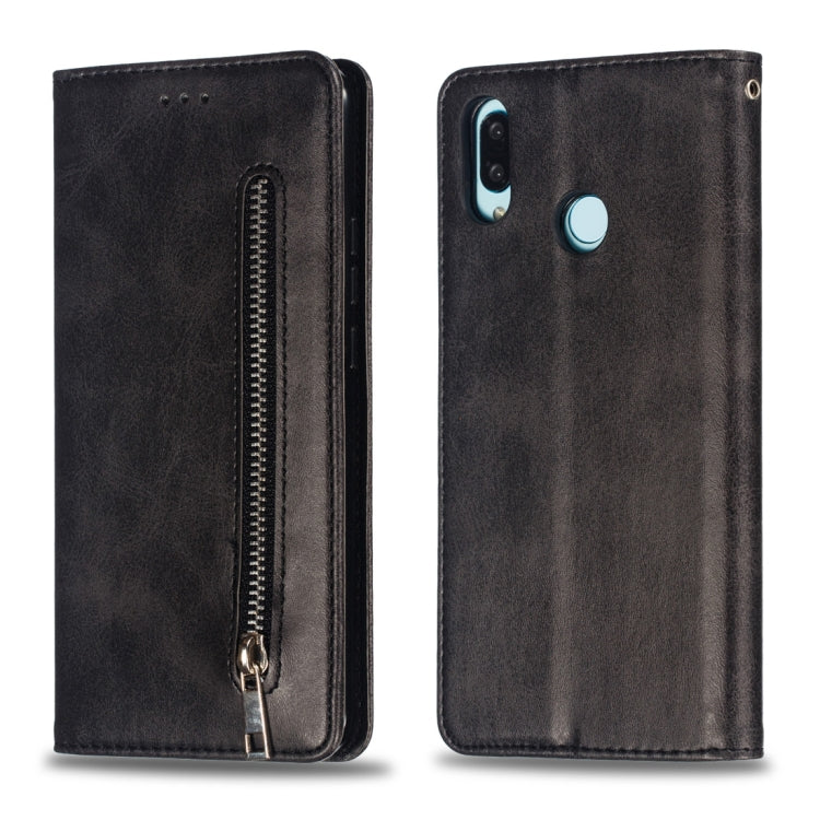 Calf Texture Zipper Magnetic Horizontal Flip Leather Case for Huawei nova 3i, with Wallet & Holder & Card Slots