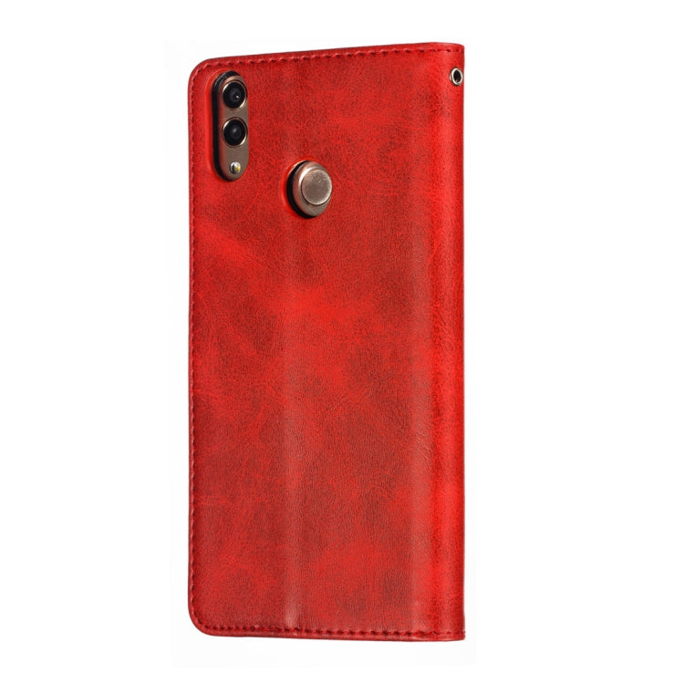 Calf Texture Zipper Magnetic Horizontal Flip Leather Case for Huawei Y7 (2019), with Wallet & Holder & Card Slots