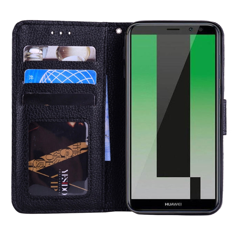 Litchi Texture Horizontal Flip Leather Case for Huawei Honor 9i & Mate 10 Lite & Maimang 6 & Nova 2i , with Wallet & Holder & Card Slots & Lanyard