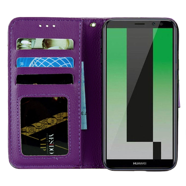 Litchi Texture Horizontal Flip Leather Case for Huawei Honor 9i & Mate 10 Lite & Maimang 6 & Nova 2i , with Wallet & Holder & Card Slots & Lanyard