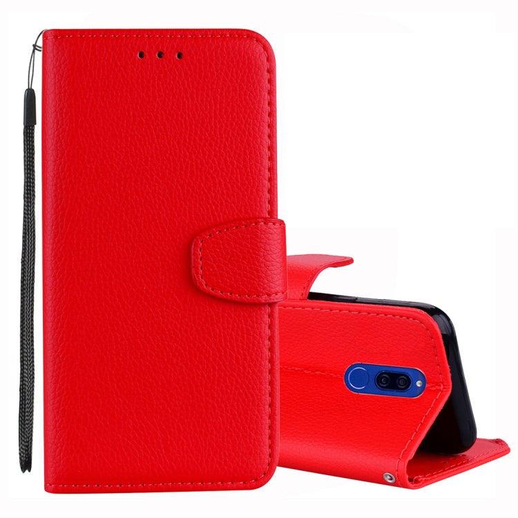 Litchi Texture Horizontal Flip Leather Case for Huawei Honor 9i & Mate 10 Lite & Maimang 6 & Nova 2i , with Wallet & Holder & Card Slots & Lanyard