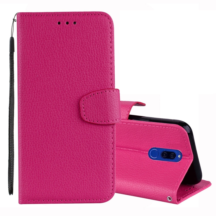 Litchi Texture Horizontal Flip Leather Case for Huawei Honor 9i & Mate 10 Lite & Maimang 6 & Nova 2i , with Wallet & Holder & Card Slots & Lanyard