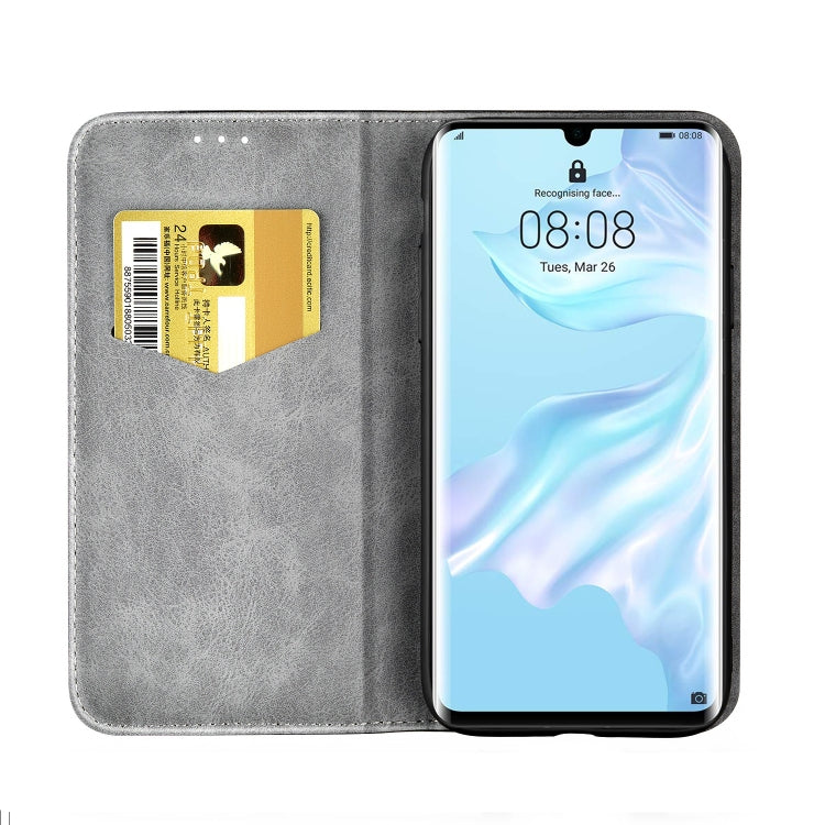 Business Solid Color Stitching Horizontal Flip Leather Case for Huawei P30 Pro, with Holder & Card Slots & Wallet & Lanyard