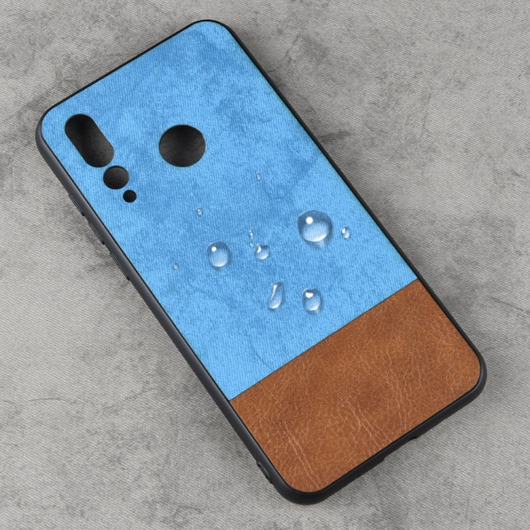 Shockproof Color Matching Denim PC + PU + TPU Case for Huawei Nova 4