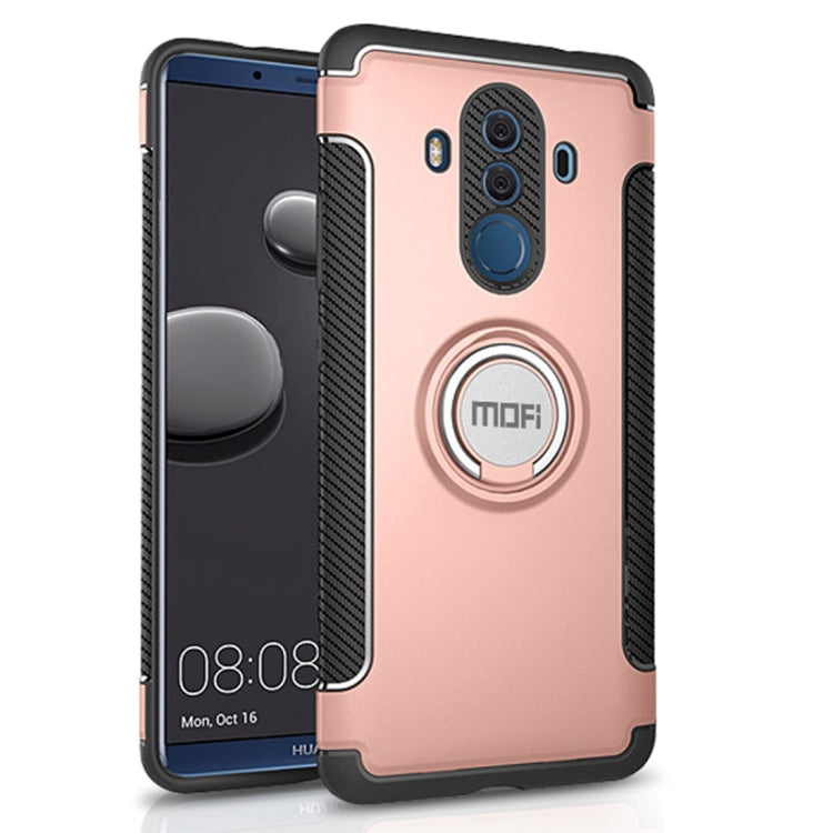MOFI for Mysterious Series Huawei Mate 10 Pro Shockproof Protective Back Cover Case with Magnetic Rotatable Ring Holder