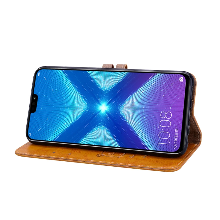 Business Style Oil Wax Texture Horizontal Flip Leather Case for Huawei Honor 8X, with Holder & Card Slots & Wallet