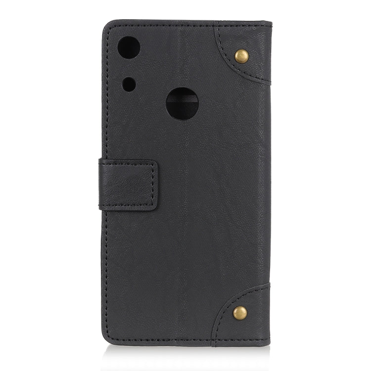 Copper Buckle Retro Crazy Horse Texture Horizontal Flip Leather Case for Huawei Honor 8A, with Holder & Card Slots & Wallet