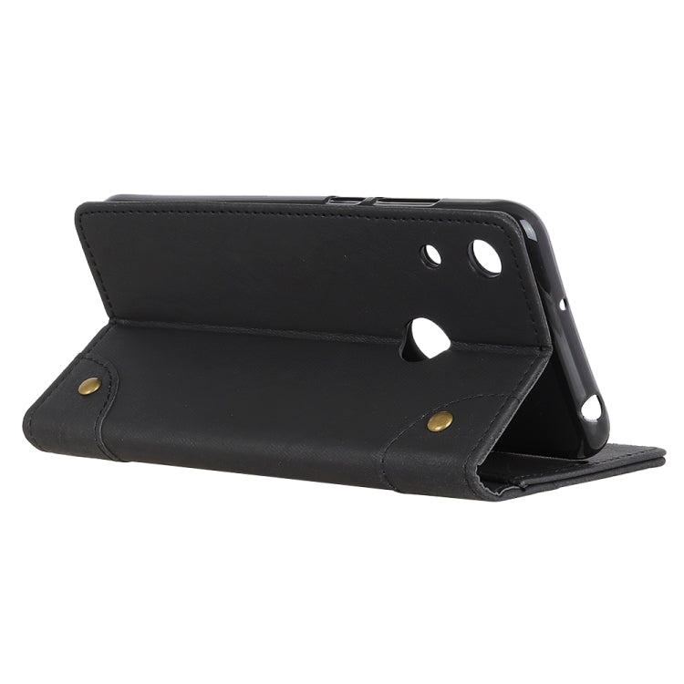 Copper Buckle Retro Crazy Horse Texture Horizontal Flip Leather Case for Huawei Honor 8A, with Holder & Card Slots & Wallet