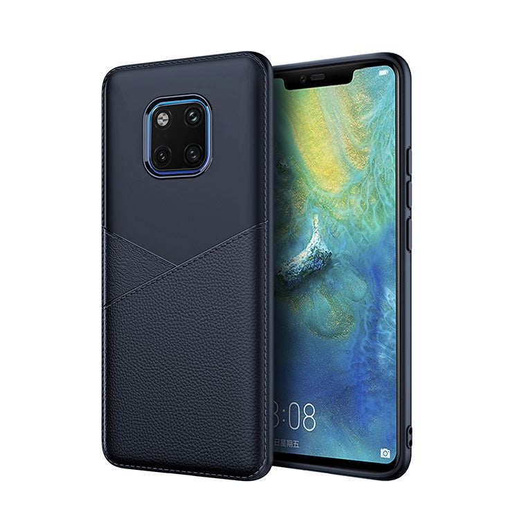 Ultra-thin Shockproof Soft TPU + Leather Case for Huawei Mate 20 Pro