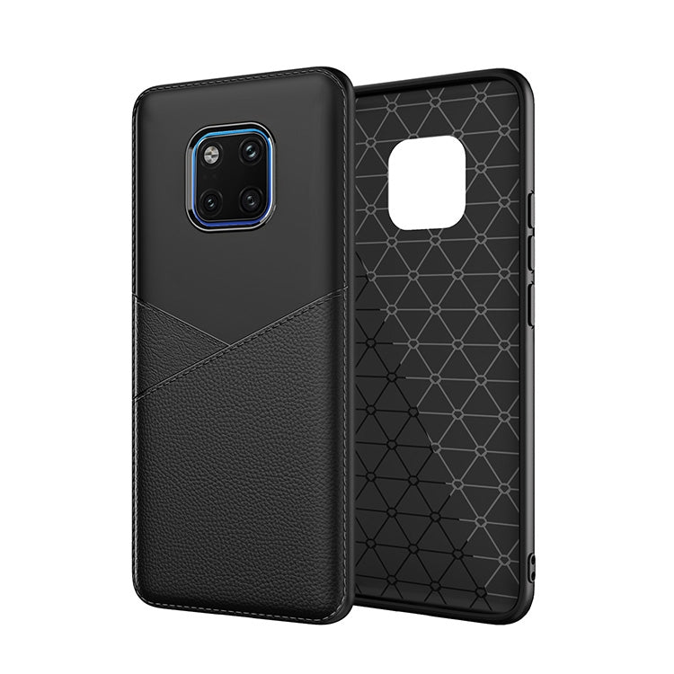 Ultra-thin Shockproof Soft TPU + Leather Case for Huawei Mate 20 Pro