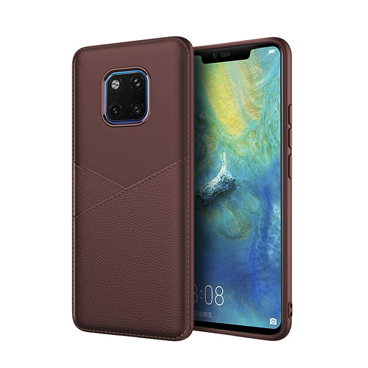 Ultra-thin Shockproof Soft TPU + Leather Case for Huawei Mate 20 Pro