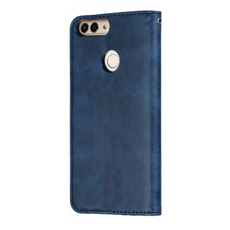 Calf Texture Zipper Magnetic Horizontal Flip Leather Case for Huawei P Smart / Honor 9 Lite, with Wallet & Holder & Card Slots