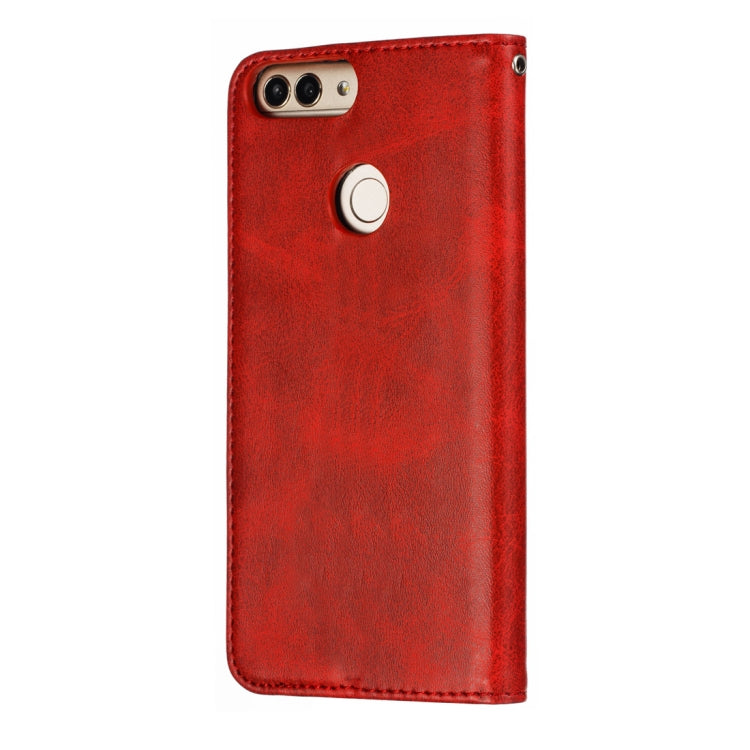 Calf Texture Zipper Magnetic Horizontal Flip Leather Case for Huawei P Smart / Honor 9 Lite, with Wallet & Holder & Card Slots