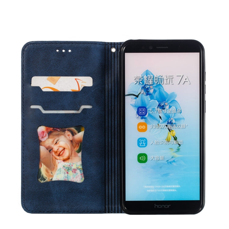 Calf Texture Zipper Magnetic Horizontal Flip Leather Case for Huawei Y6 (2018), with Wallet & Holder & Card Slots