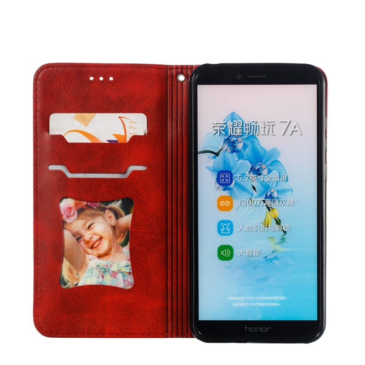 Calf Texture Zipper Magnetic Horizontal Flip Leather Case for Huawei Y6 (2018), with Wallet & Holder & Card Slots