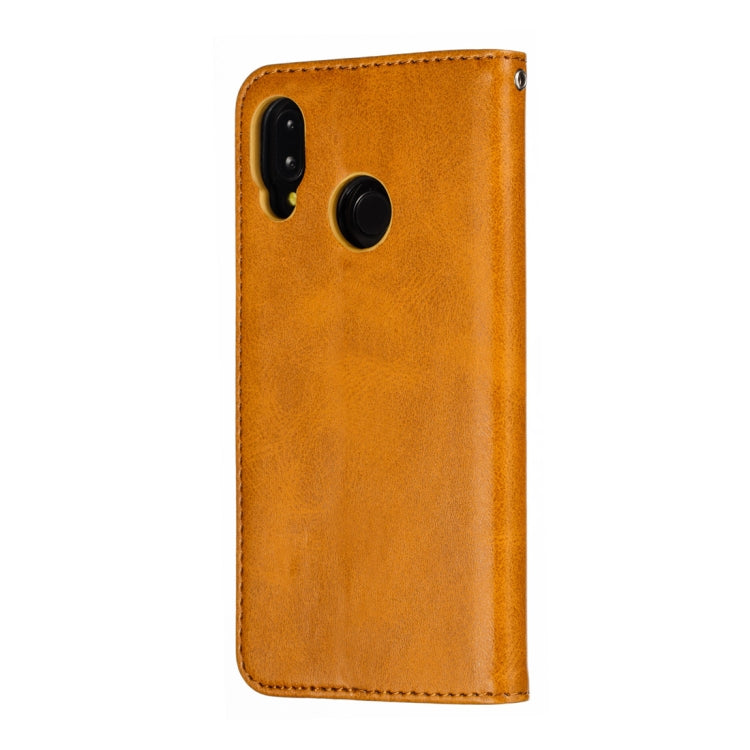 Calf Texture Zipper Magnetic Horizontal Flip Leather Case for Huawei P20 Lite, with Wallet & Holder & Card Slots