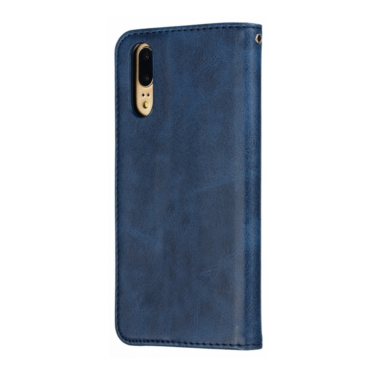 Calf Texture Zipper Magnetic Horizontal Flip Leather Case for Huawei P20, with Wallet & Holder & Card Slots