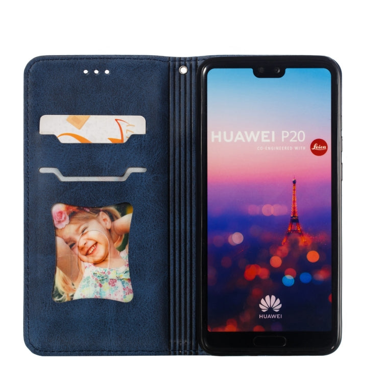 Calf Texture Zipper Magnetic Horizontal Flip Leather Case for Huawei P20, with Wallet & Holder & Card Slots