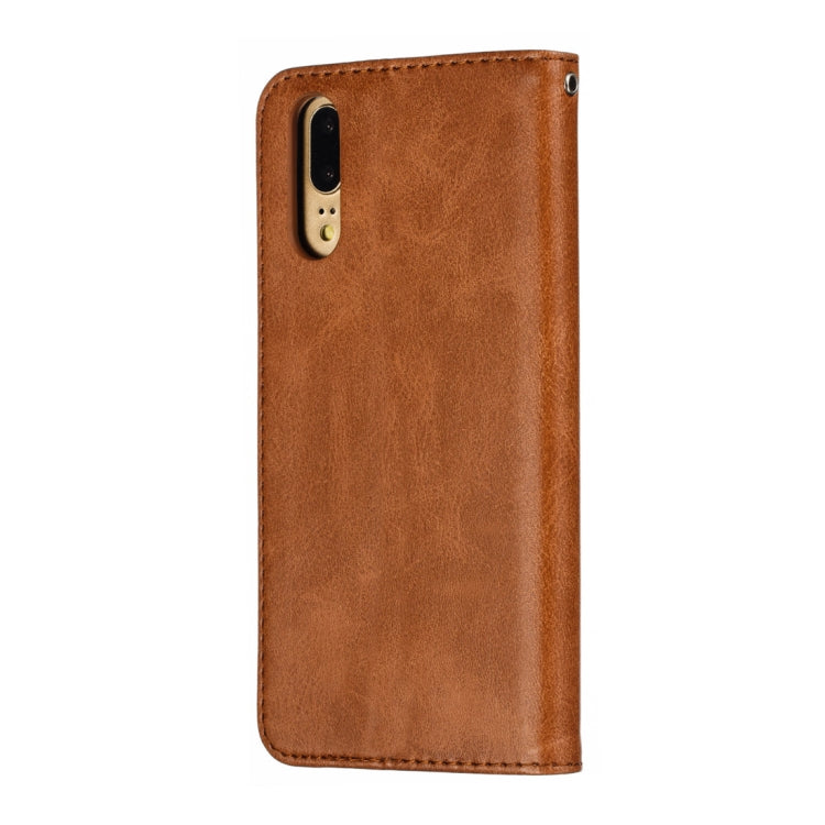 Calf Texture Zipper Magnetic Horizontal Flip Leather Case for Huawei P20, with Wallet & Holder & Card Slots