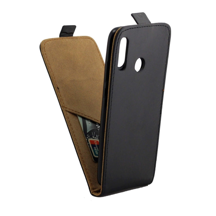Business Style Vertical Flip TPU Leather Case for Huawei Honor 10 Lite, with Card Slot (Black)