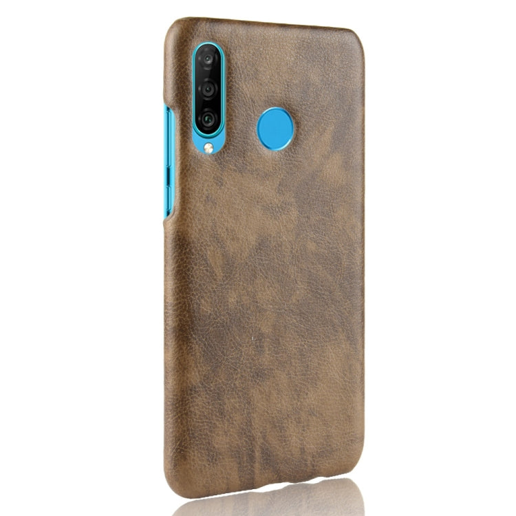 Shockproof Litchi Texture PC + PU Case for Huawei nova 4e