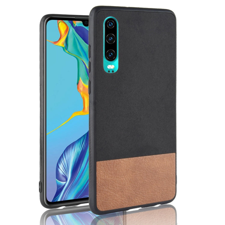 Shockproof Color Matching Denim PC + PU + TPU Case for Huawei P30