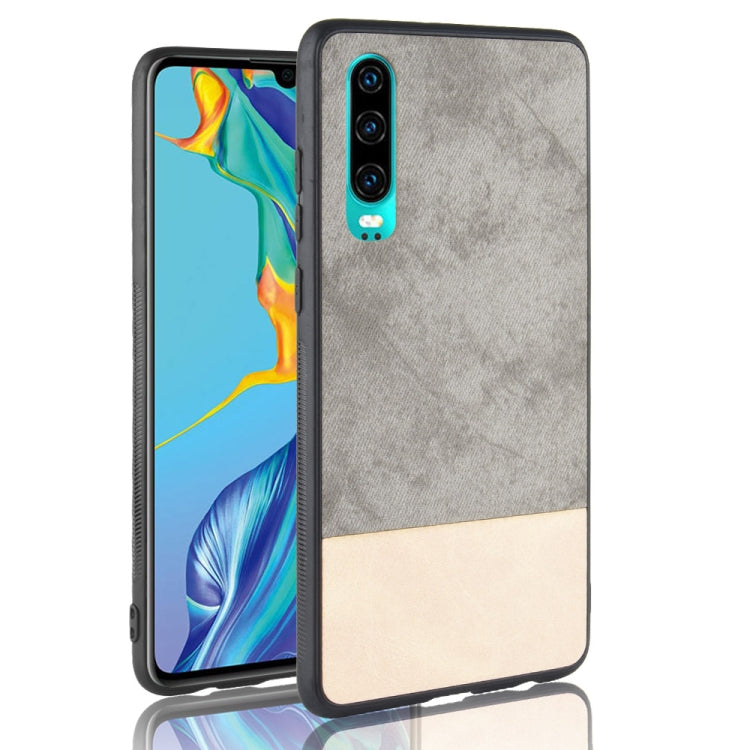 Shockproof Color Matching Denim PC + PU + TPU Case for Huawei P30