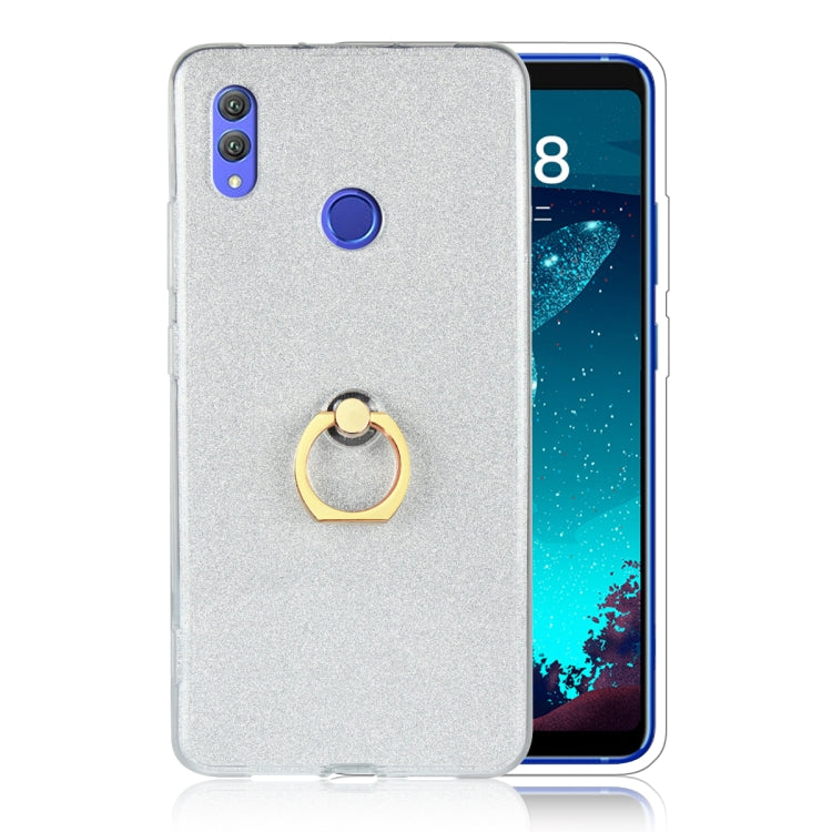 Glittery Powder Shockproof TPU Case for Huawei Honor Note 10, with 360 Degree Rotation Ring Holder