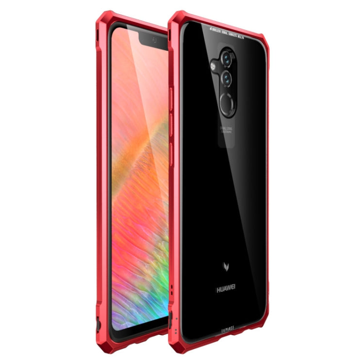 Snap-on Aluminum Frame and Tempered Glass Back Plate Case for Huawei Mate 20 Lite