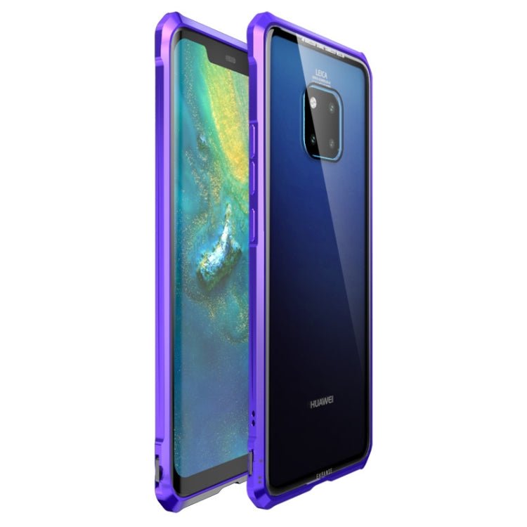 Snap-on Aluminum Frame and Tempered Glass Back Plate Case for Huawei Mate 20 Pro