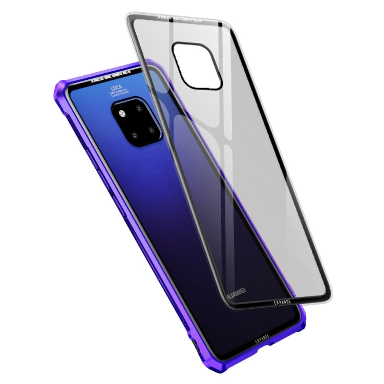 Snap-on Aluminum Frame and Tempered Glass Back Plate Case for Huawei Mate 20 Pro