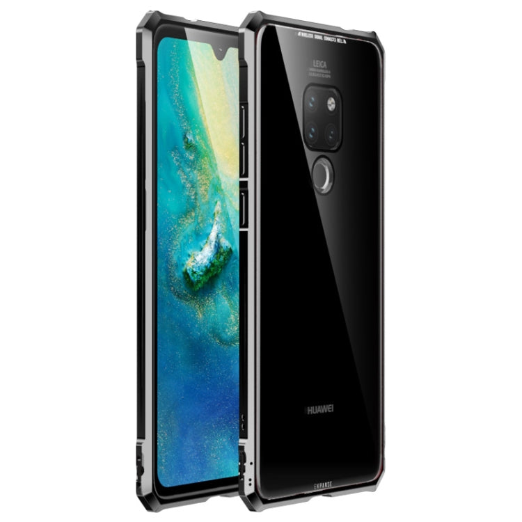 Snap-on Aluminum Frame and Tempered Glass Back Plate Case for Huawei Mate 20