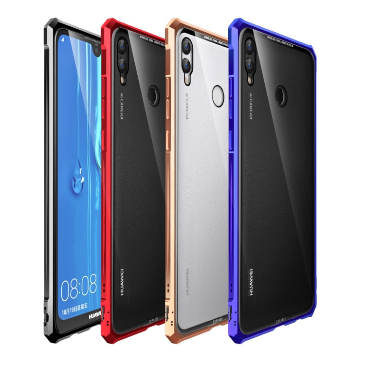 Snap-on Aluminum Frame and Tempered Glass Back Plate Case for Huawei Enjoy Max