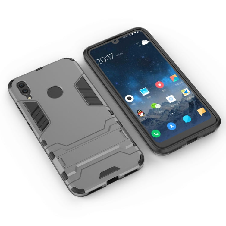 Shockproof PC + TPU Case for Huawei Y7(2019), with Holder