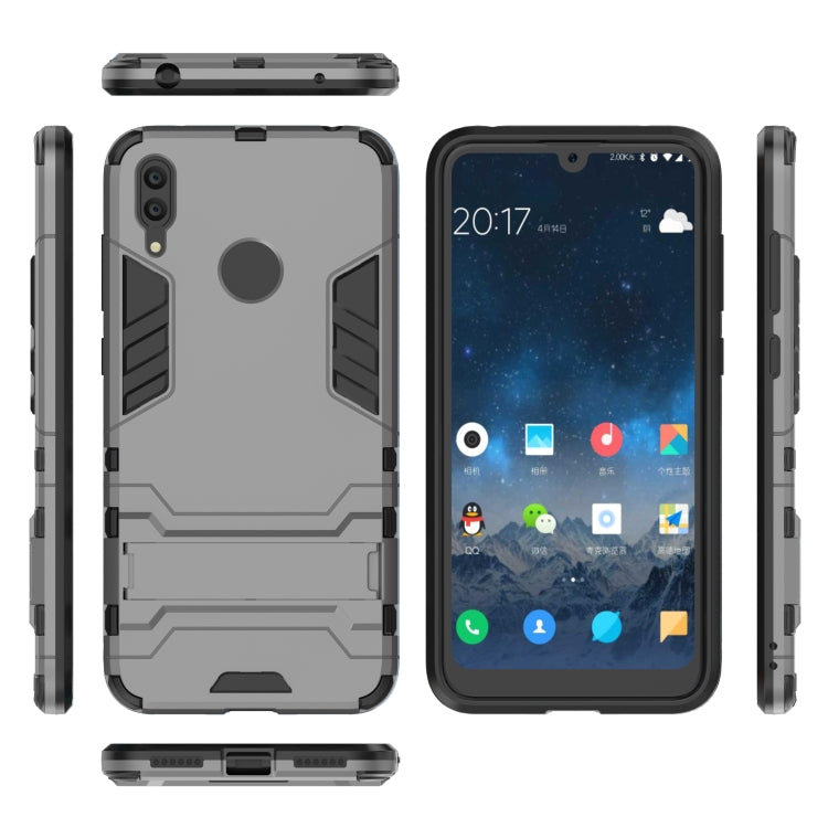 Shockproof PC + TPU Case for Huawei Y7(2019), with Holder