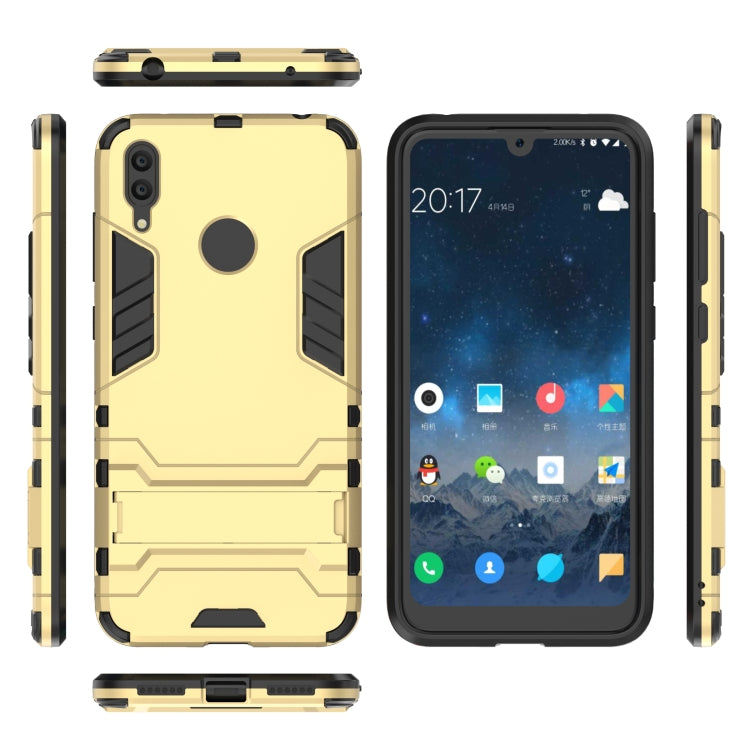 Shockproof PC + TPU Case for Huawei Y7(2019), with Holder
