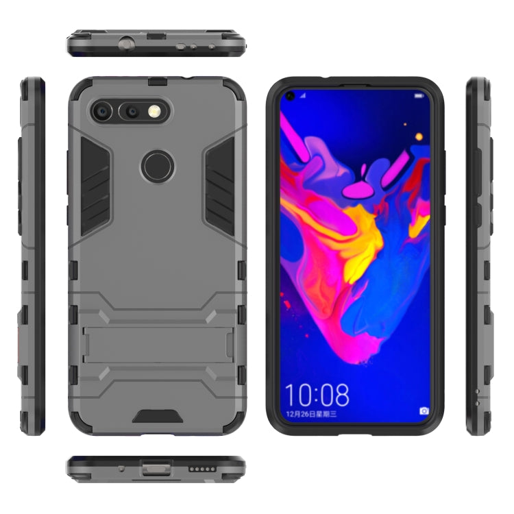 Shockproof PC + TPU Case for Huawei Honor V20, with Holder