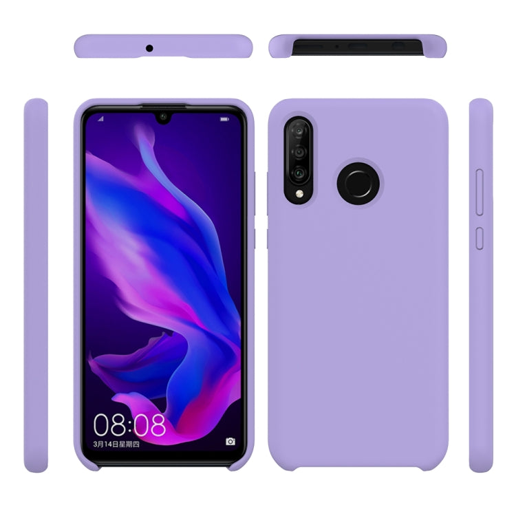 Solid Color Liquid Silicone Dropproof Protective Case for Huawei P30 Lite/Nova 4e