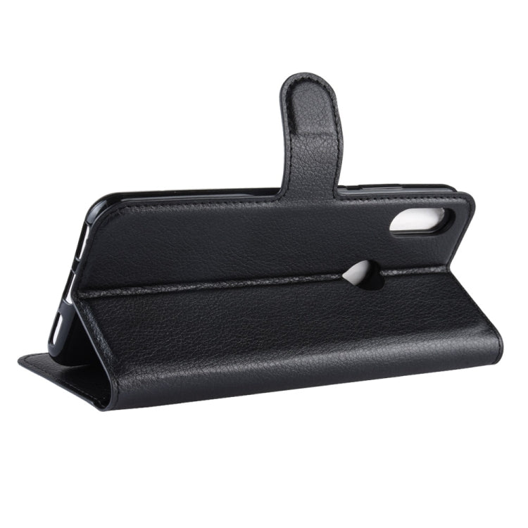 Litchi Texture Horizontal Flip Leather Case for Huawei Y6 2019, with Wallet & Holder & Card Slots