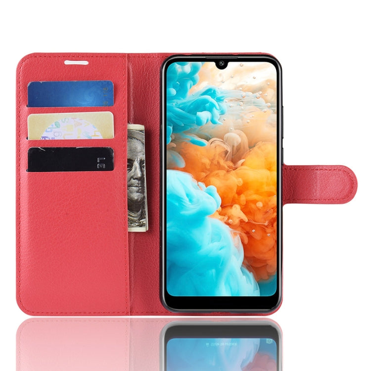 Litchi Texture Horizontal Flip Leather Case for Huawei Y6 Pro 2019, with Wallet & Holder & Card Slots