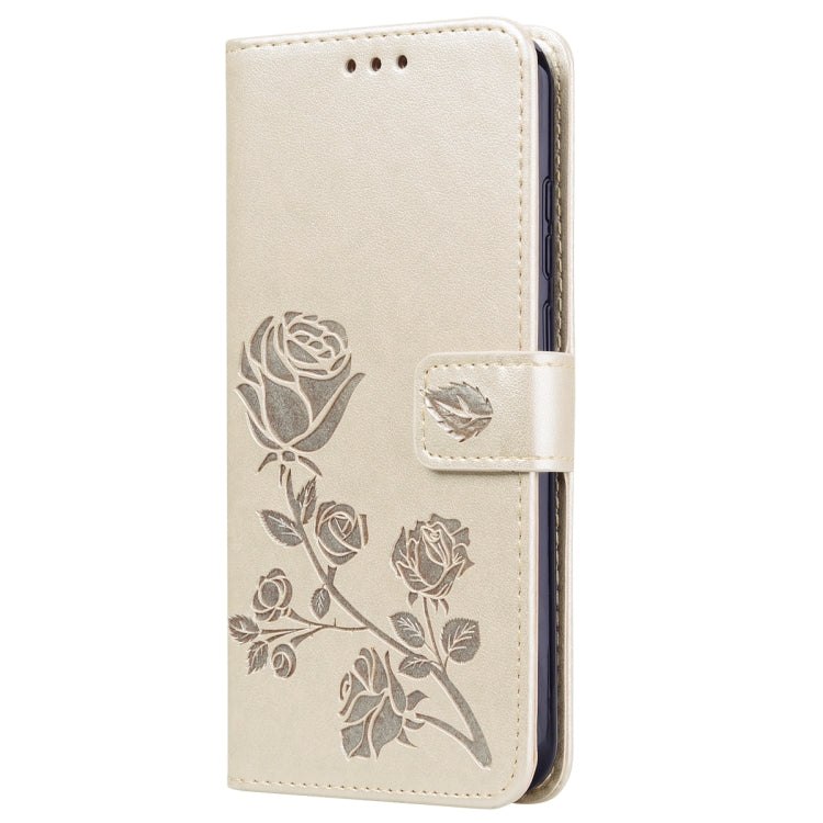 Rose Embossed Horizontal Flip PU Leather Case for Huawei Honor 8A/Y6 2019, with Holder & Card Slots & Wallet