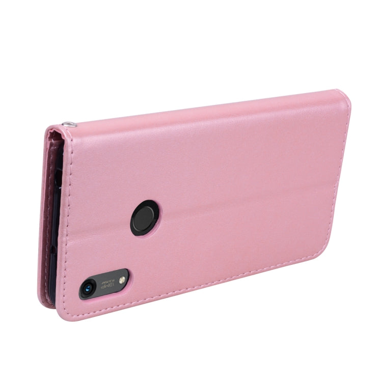 Rose Embossed Horizontal Flip PU Leather Case for Huawei Honor 8A/Y6 2019, with Holder & Card Slots & Wallet