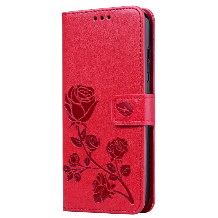 Rose Embossed Horizontal Flip PU Leather Case for Huawei Honor 8A/Y6 2019, with Holder & Card Slots & Wallet