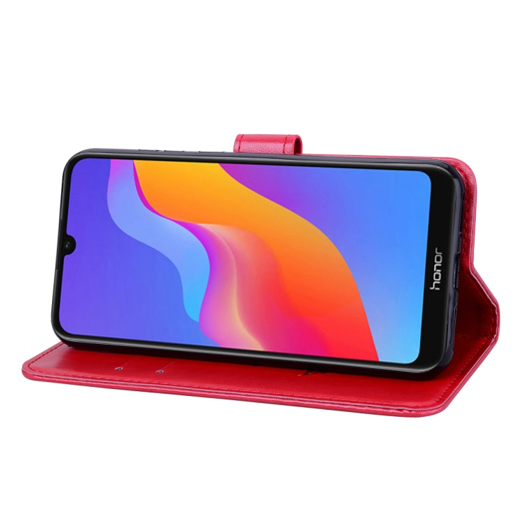 Rose Embossed Horizontal Flip PU Leather Case for Huawei Honor 8A/Y6 2019, with Holder & Card Slots & Wallet