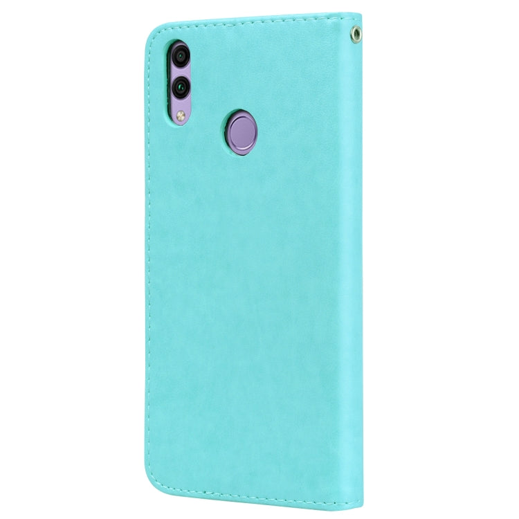 Rose Embossed Horizontal Flip PU Leather Case for Huawei Honor 8C, with Holder & Card Slots & Wallet