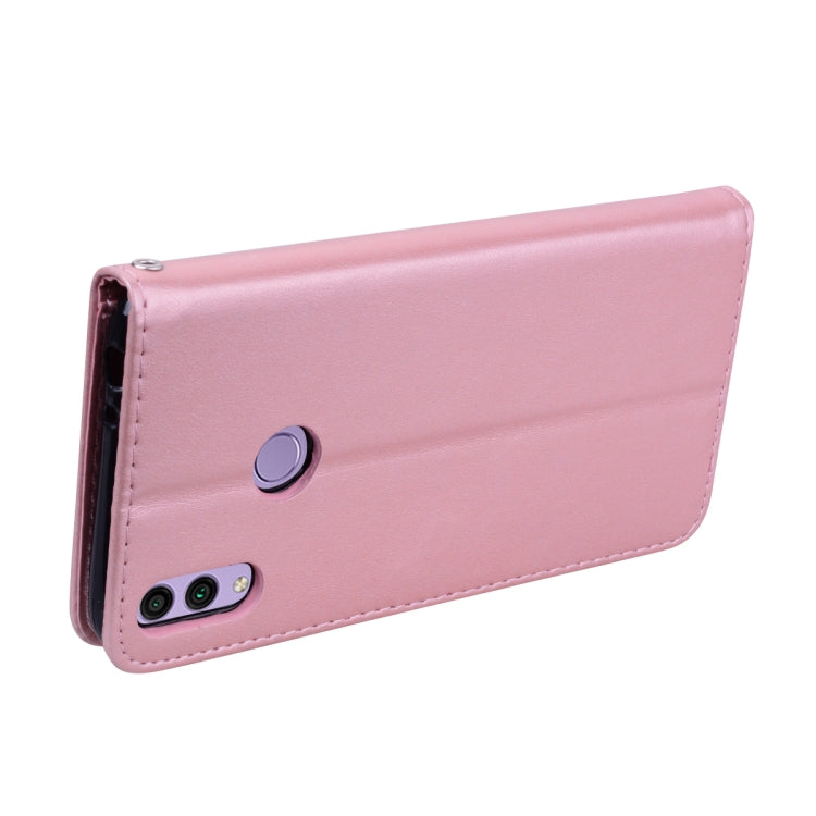 Rose Embossed Horizontal Flip PU Leather Case for Huawei Honor 8C, with Holder & Card Slots & Wallet