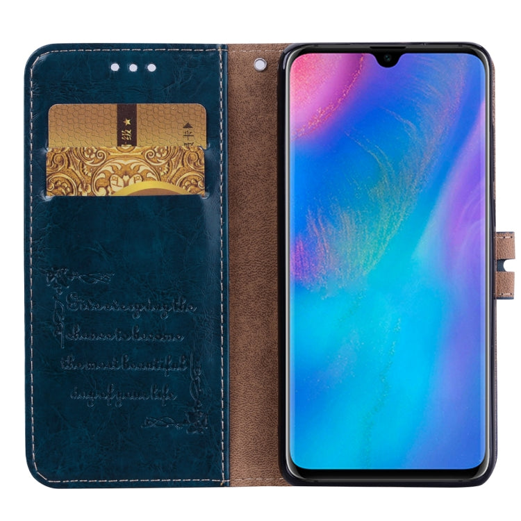 Business Style Oil Wax Texture Horizontal Flip Leather Case for Huawei P30, with Holder & Card Slots & Wallet